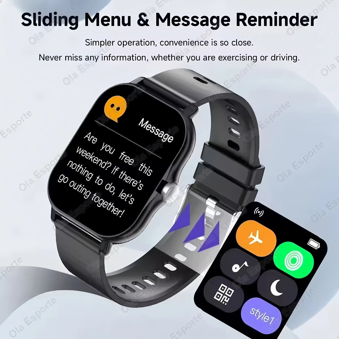 New SmartWatch Men Women 2.02 Amoled BT Call GPS Tracker NFC Sport Waterproof Heart Rate Smart Watch Fitness Tracker