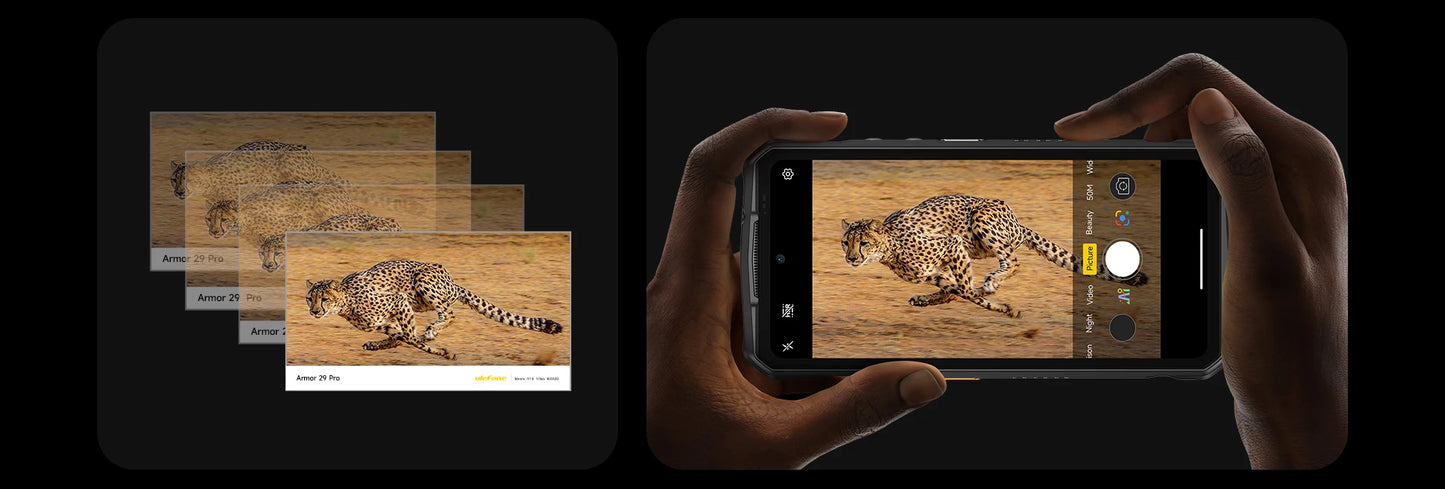 Ulefone Armor 29 Pro 5G AI Rugged Phone 21200mAh 120W 64MP Night Vision 6.67" 120Hz 512GB ROM Mobile MTK Dimensity 7400