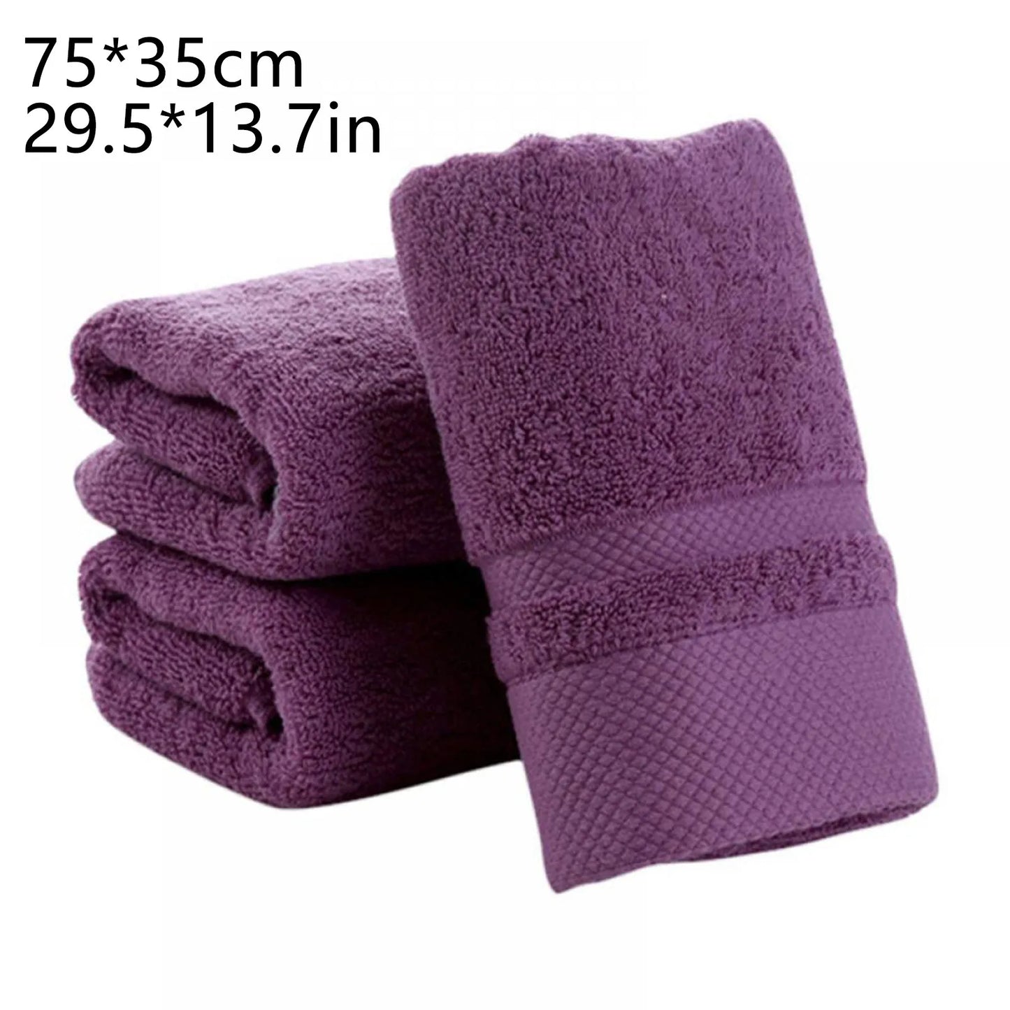 35X75CM Plain Colored Absorbent Towel Pure Cotton Bath Towel Set Absorbent Adult Bath Towels Soft Face For Bathroom Towel Set