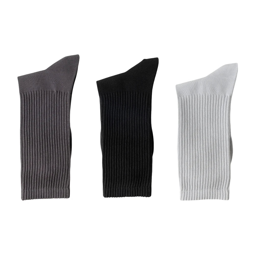 Men's High Quality Business Pure Cotton Socks Solid Color Fashion Casual Long Socks Harajuku Retro Wear-resistant Sports Socks