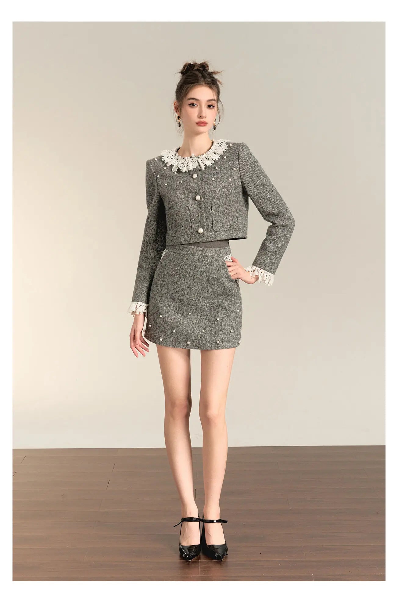 2024 new Winter clothes for women two piece set Jackets Coat + Skirt Female conjuntos para mujeres 2 piece sets women outfit