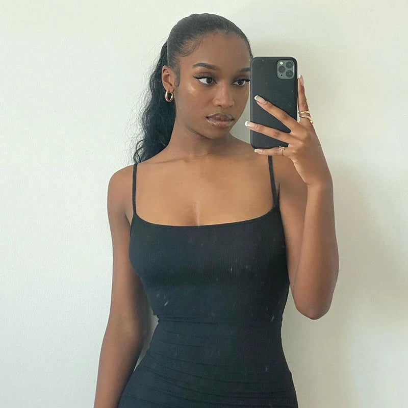 Women Backless Sexy Maxi Dress 2025 Spring Satin Slip Sleeveless Slim Party Concise Платье Female Bodycon Dress Elegant Clothing