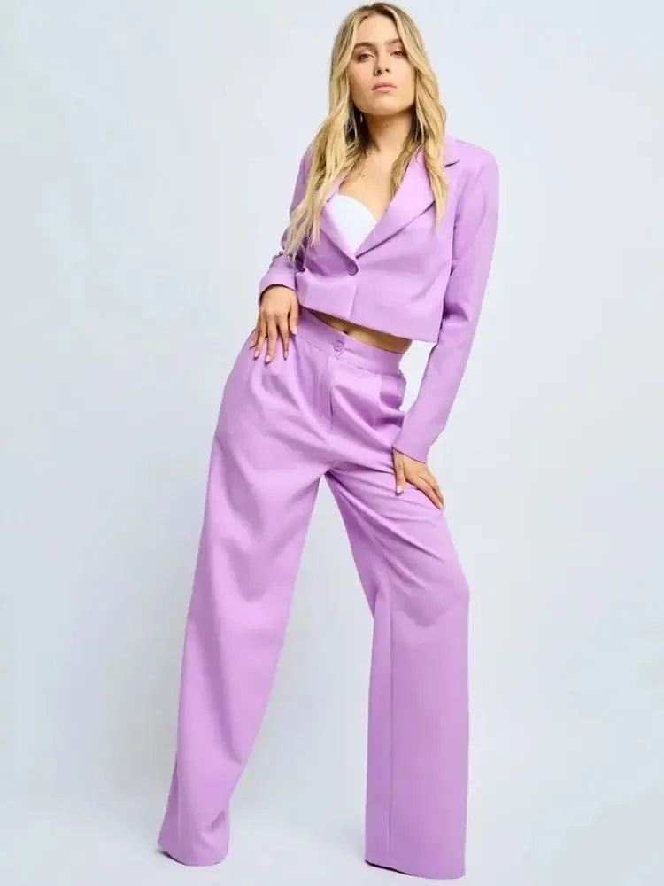 Women's Clothing 2025 Autumn New Fashion Casual Short Small Suit Slim Fit Trousers Women's Suit Костюм Женский Летний