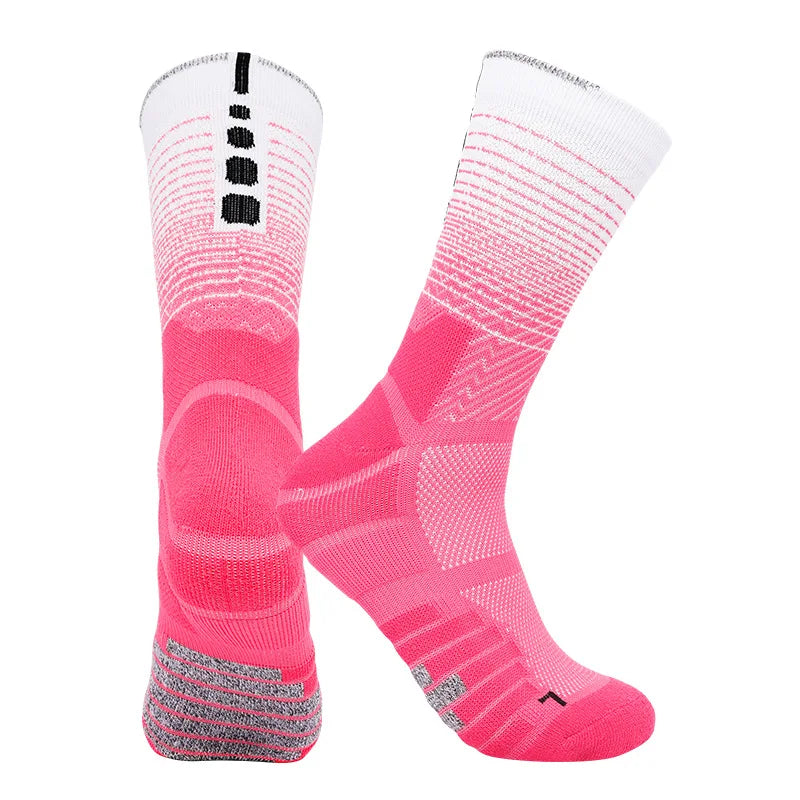 Men's Basketball Socks Middle Thickened Breathable Towel Bottom Colorful Fitness Running Cycling Hiking Sports Socks calcetines