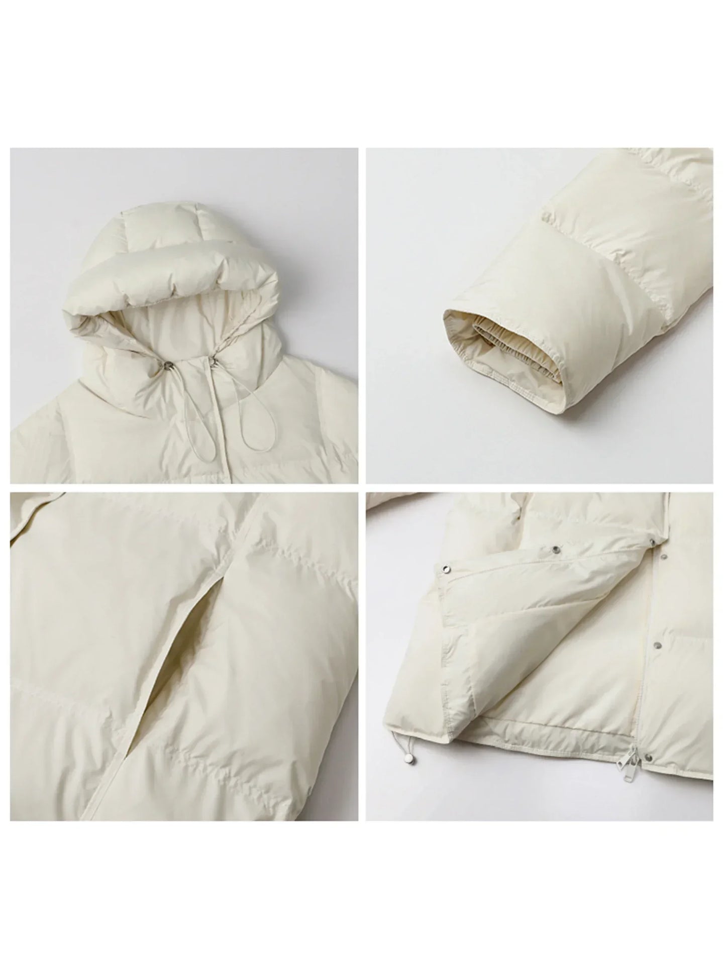 CHIC VEN Women Down Coats Loose New 90 White Duck Down Jacket Medium Long Hooded Female Down Jacket Autumn Winter 2024