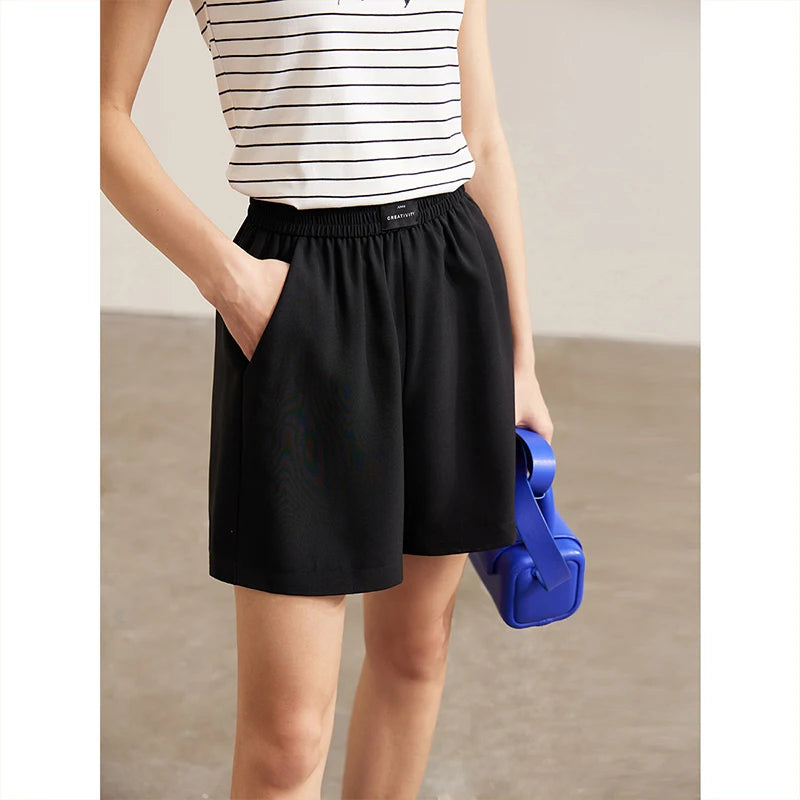 AMII Minimalism Women's blazer Fashion 2024 Summer Blazers Office Lady Elegant Chic Female shorts Separately Sale 72311003