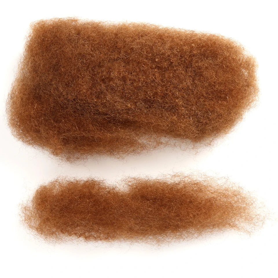 Brown Blonde Highlight  Afro Kinky Bulk Hair No Attachment Afro Curly Bulk Human Hair Remy Dreadlock Natural Color Braids Hair