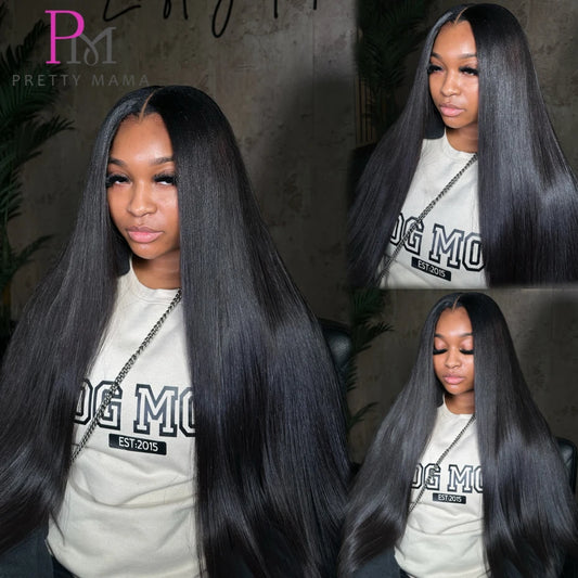 300 Density Human Hair Wigs Bone Straight Raw Vietnamese Lace Frontal Wig SDD Double Drawn Lace Front Wig 2x6 5x5 Closure Wigs