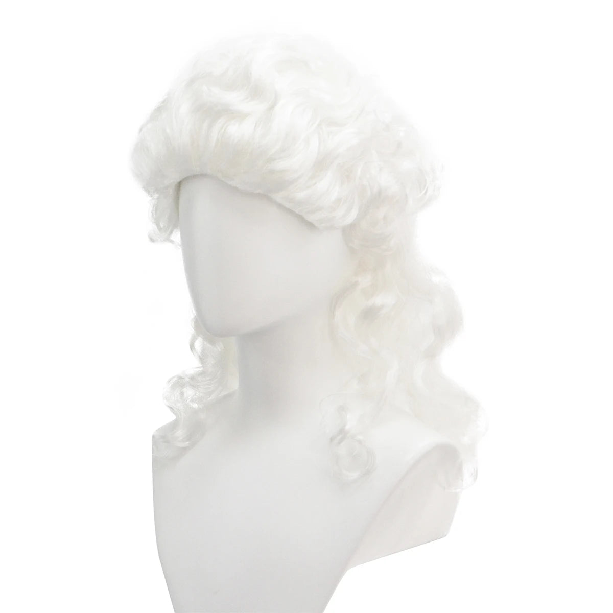 White curly hair synthetic wig daily wear holiday party birthday party