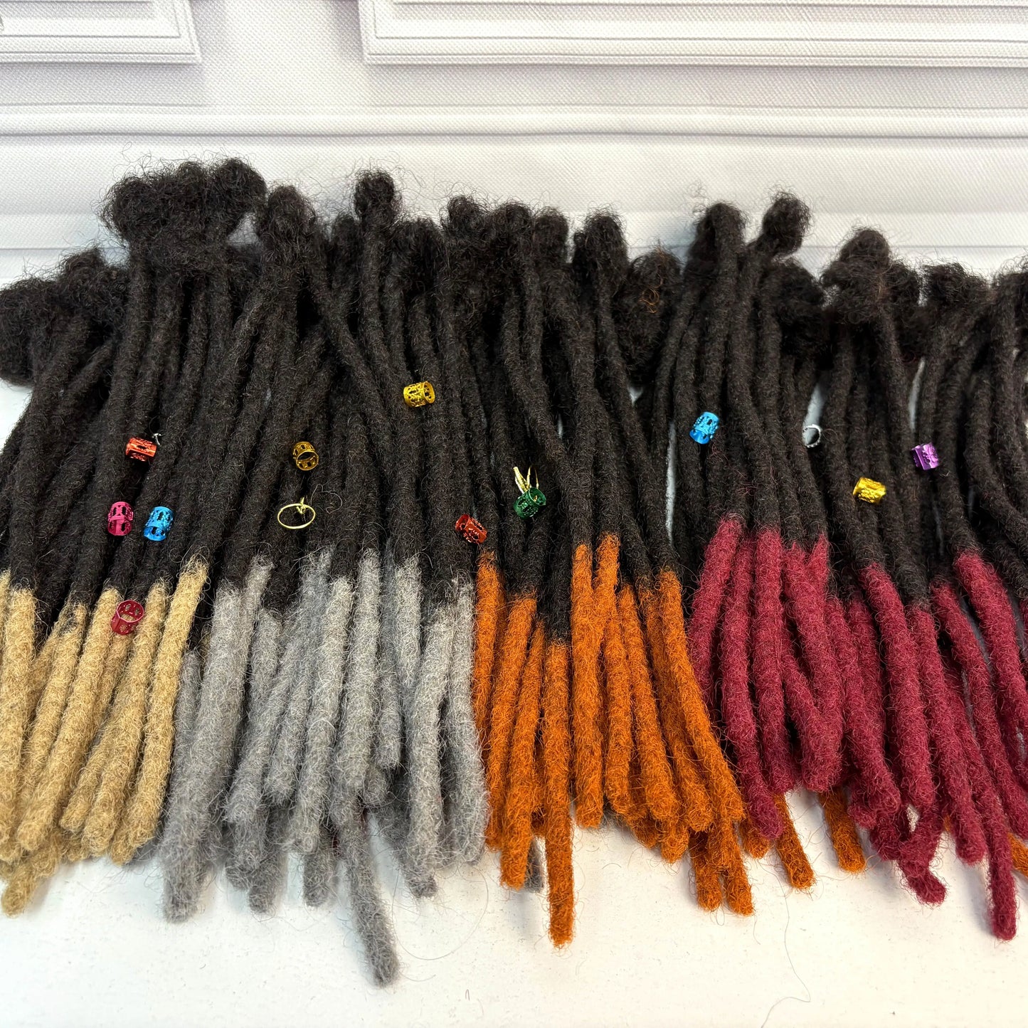 0.6cm Colored Loc Extension Human Hair 10 inch 50 Strands Full Handmade 100% Human Hair Loc Dreadlock Extensions for Men Women