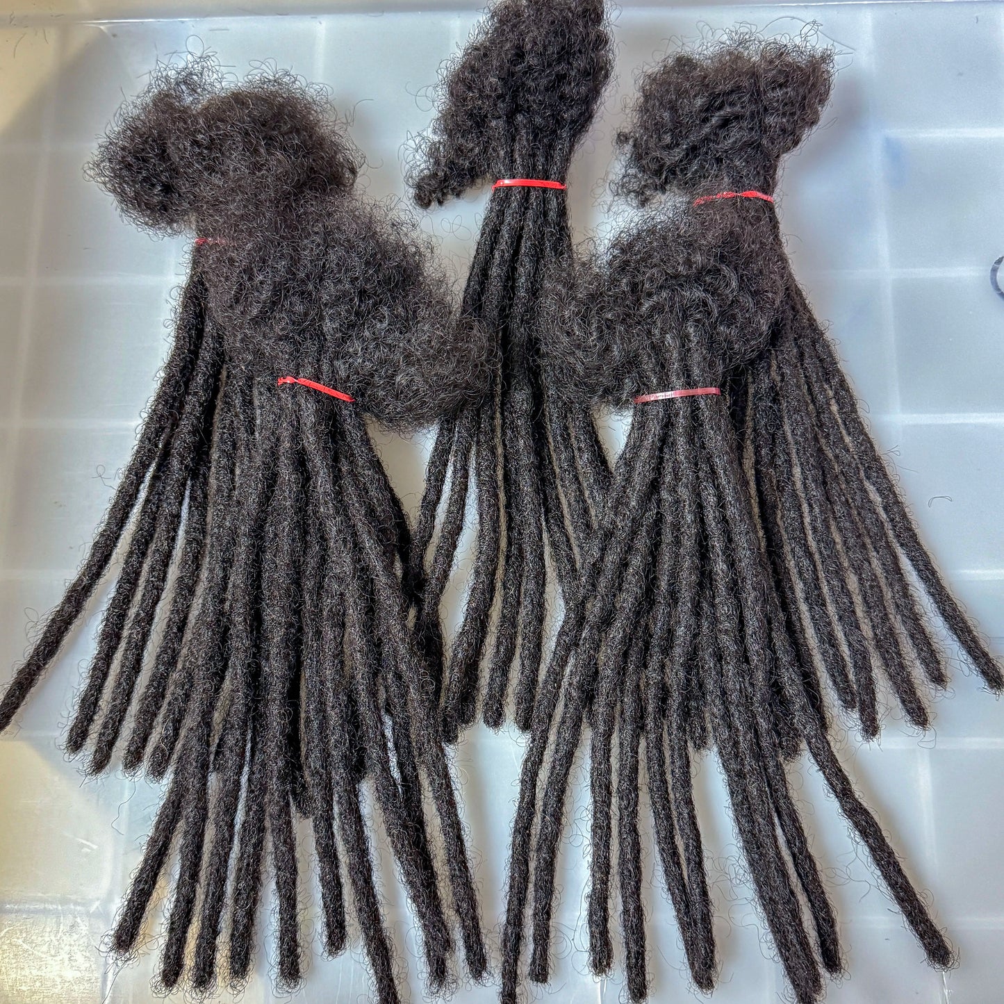 NABI Dreadlock Extensions Human Hair 20 Strands/Lot Handmade 8 inch 0.6cm Thickness Textured InterLoc Extension 100% Human Hair