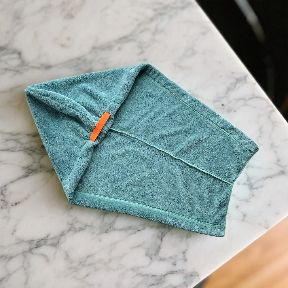 Wide tailed dry hair cap, hair towel for home use, soft and skin friendly, quick water absorption, not easy to shed hair