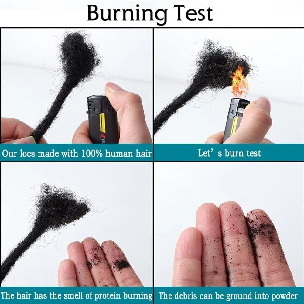 6-20inch Natural Regular Loc Extension Human Hair 50 Strands Full Handmade 100% Human Hair Loc Dreadlock Extension for Men Women