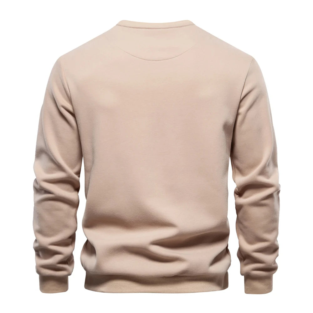 AIOPESON High Quality Cotton Sweatshirt for Men Zipper Pocket Mens Sweatshirts Casual Sport Men Clothing Pullover Men