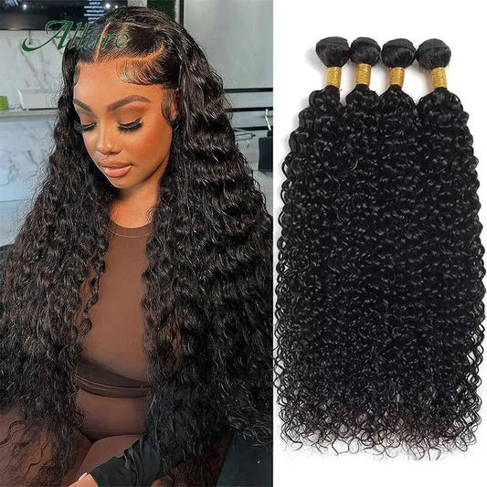 Brazilian Hair Kinky Curly Bundles Human Hair Weaving Natural Color 1//3/4 Bundles Jerry Curly Bundles Human Hair Extensions