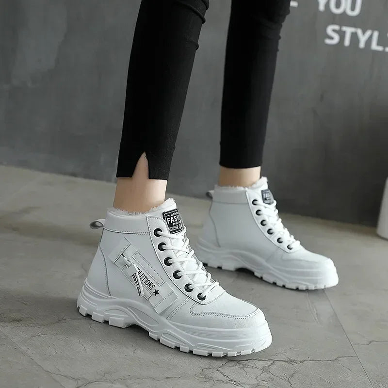 Winter Snow Boots for Women Casual High-top Shoes Warm Womens Sneakers Platform Ankle Boots Zapatillas De Mujer  Tenis De Mujer