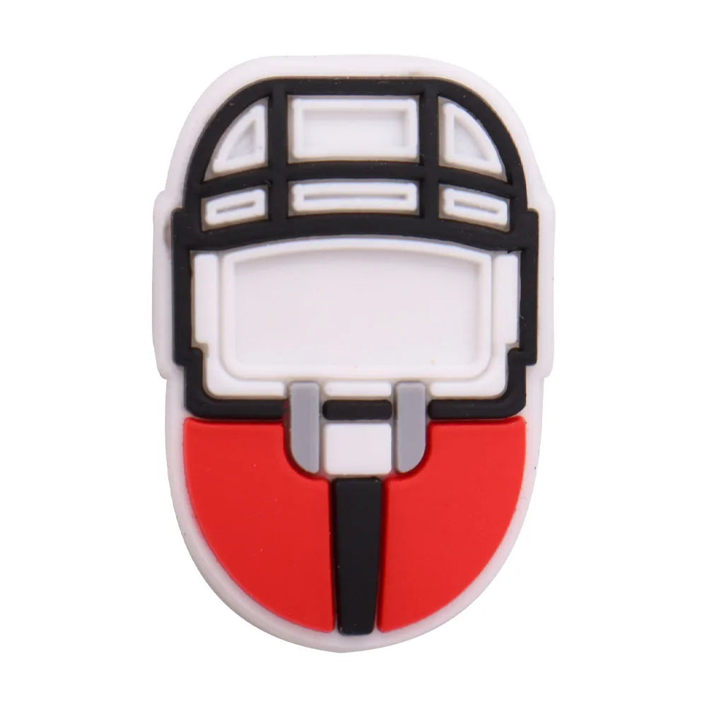 1-9PCS Sport Love Badminton Maniac PVC Shoe Charms For Clogs Pins Fit Wristbands Garden Shoes Button Decorations Kid Gift