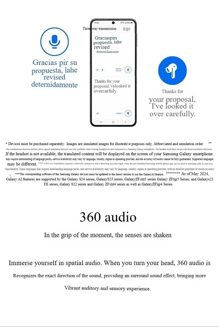 2025 Galaxy Buds3 Pro Wireless Earbuds, Hybrid ANC in-Ear Headphones, 25H Playtime, Hi-Fi Sound for Gym/Running