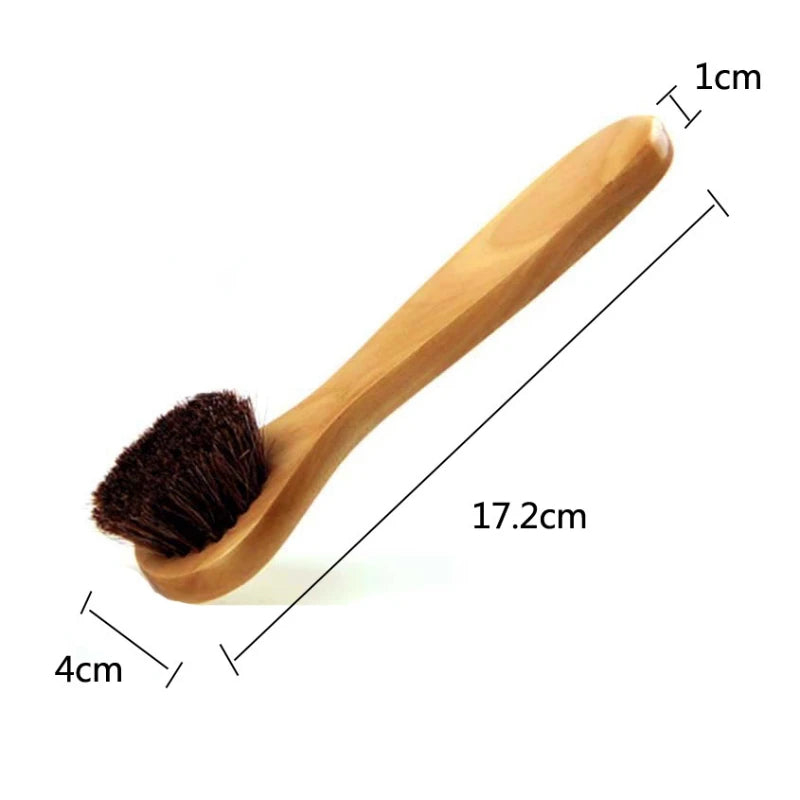 Horsehair Facial Brush Solid Wood Facial Brush Soft Hair Small Facial Brush Bath Brush Skin Cleansing Brush