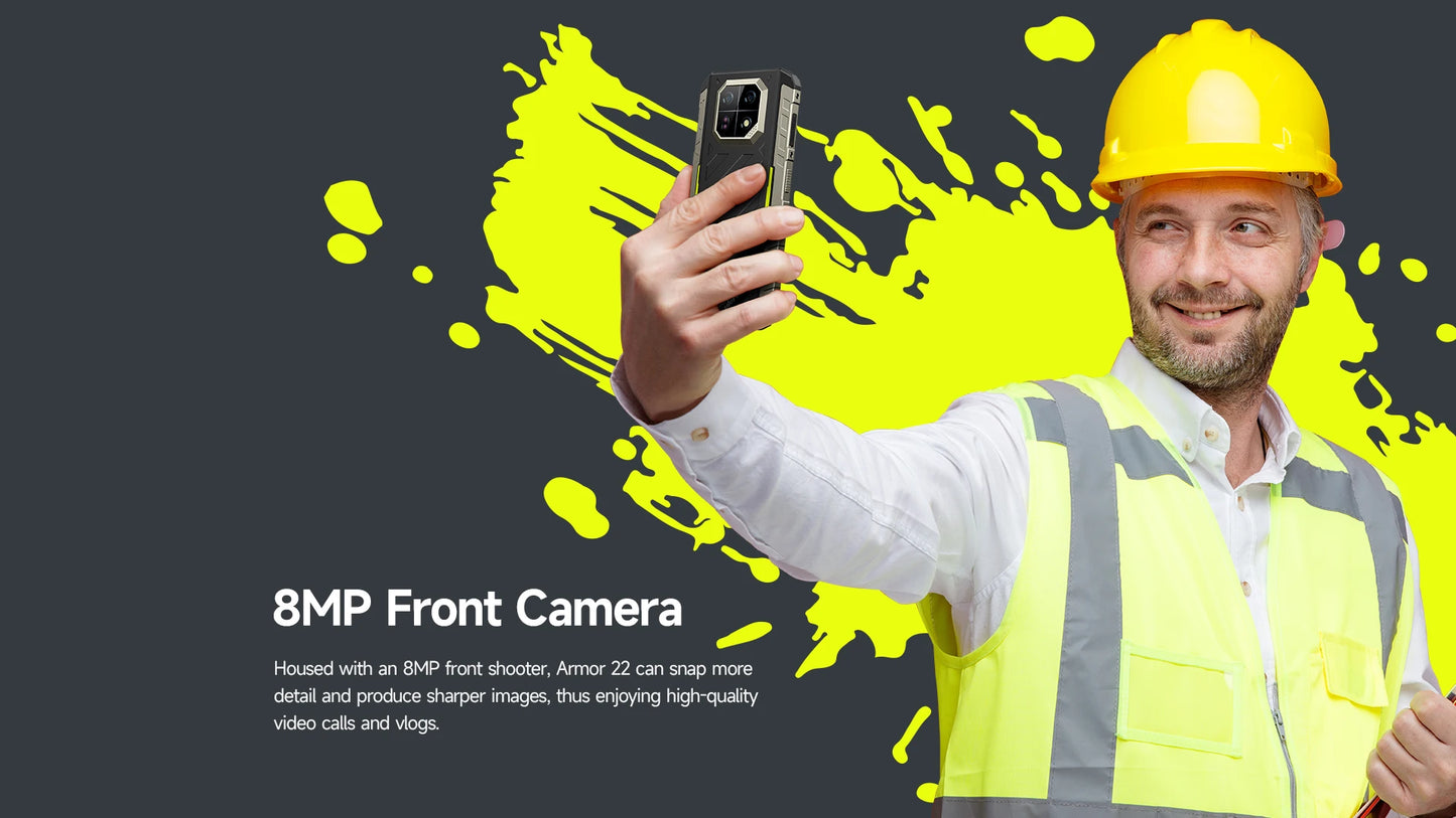 Ulefone Armor 22 Rugged Phone ,16GB (8GB+8GB) RAM ,128GB/256GB ROM , Android 13 Smartphone,NFC 64MP 4G Phone