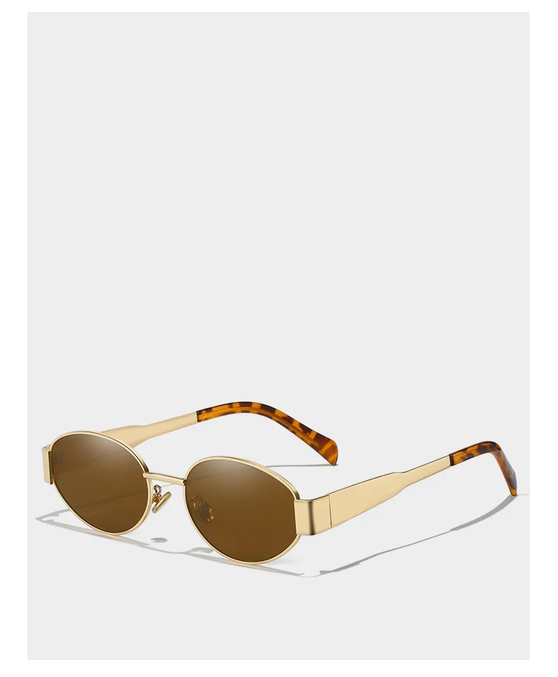 New Sunglasses For Women And Men UV400 Sun Glasses Alloy Oval Eyewear