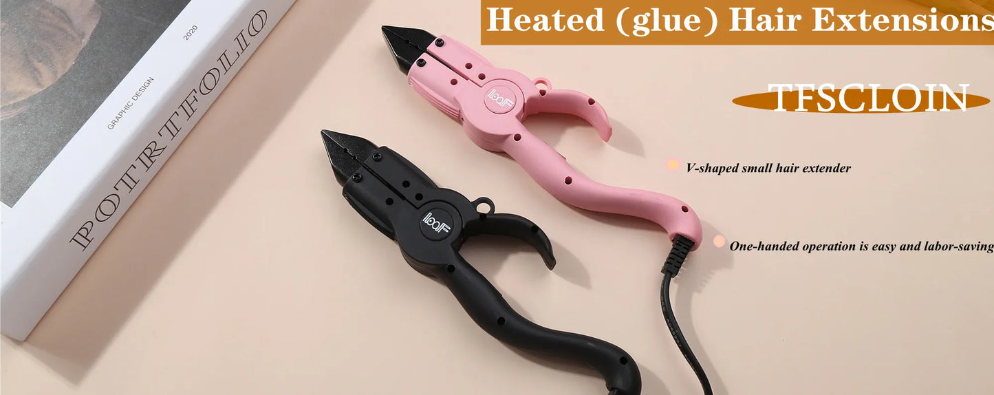 Loof Keratin Fusion Hair Extension Iron Tools Adjustable Temperature Profession Hair Styler Heat Connector ferramentas de cabelo