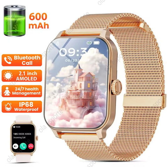New Smart Watch Women Health Monitor Bluetooth Call Waterproof Wristwatch Sport Fitness Tracker Men Smartwatch For Android IOS