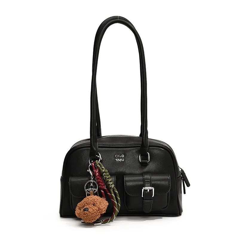 Women's bag, fashionable beige pillow bag, women's new trend this year, urban simple and versatile commuting shoulder bag, large