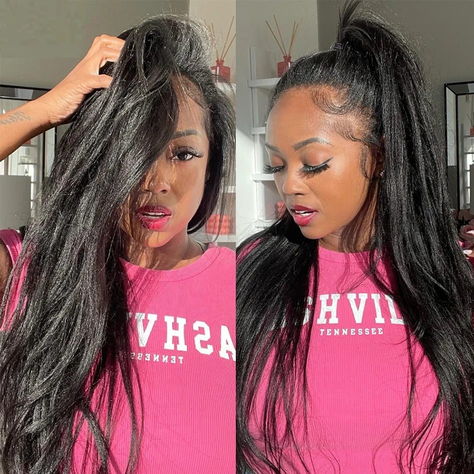 Yaki Straight Human Hair Bundles 100g Per Bundle 100% Human Hair Extensions Sew In Weaves 8-26 Inch Natutral Color 1/3/4 Bundles