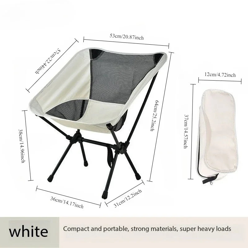 Outdoor Folding Chair Portable Ultralight Oxford Fabric Fishing Moon Chairs Detachable Hiking Camp Lightweight Chair Furniture
