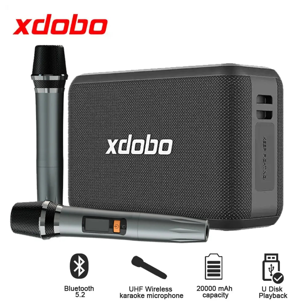 XDOBO X8 PRO 120W Super Power Speaker With 2 Microphone Subwoofer Waterproof Support TWS Wireless Karaoke Stereo Outdoor Speaker