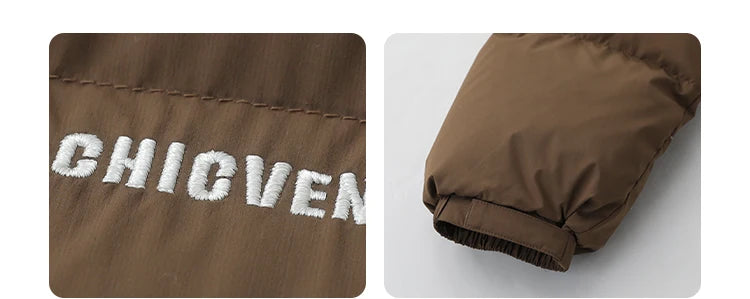 CHIC VEN Women Down Coats Streetwear Solid 90 White Duck Down Stand Collar Female Down Jacket Warm Ladies Overcoat Winter 2024