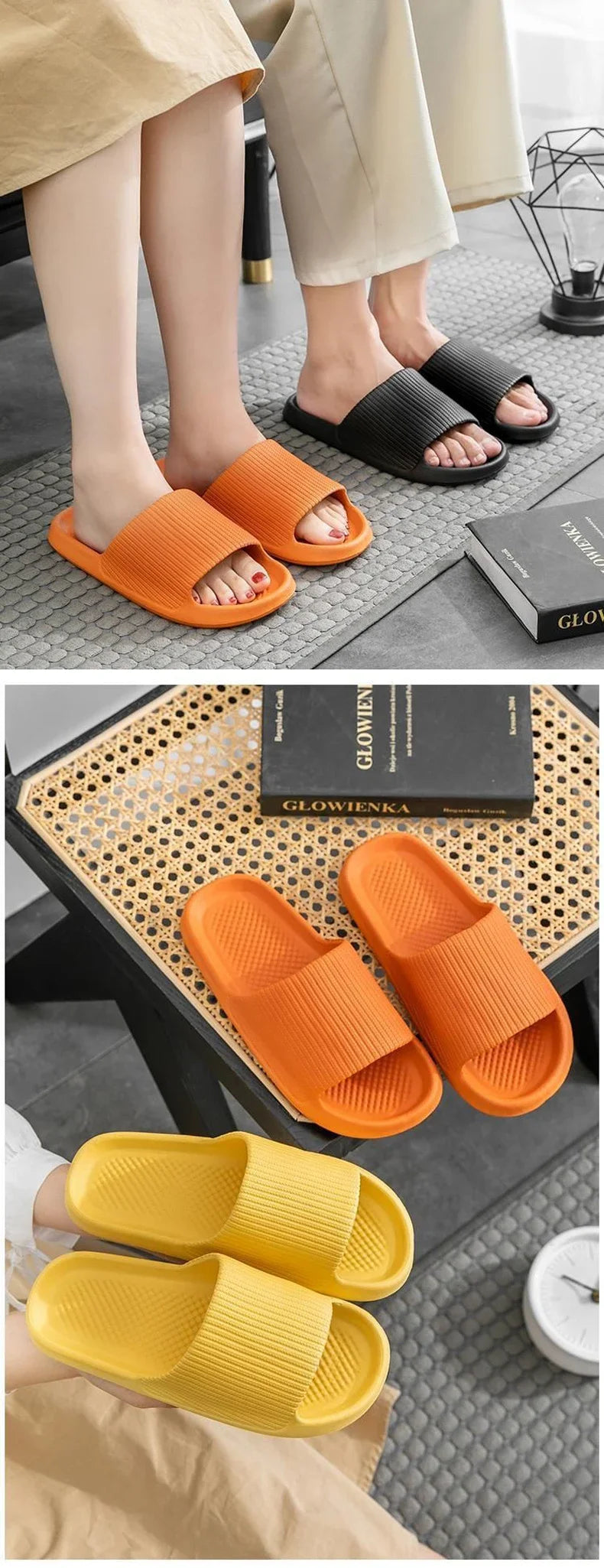 Soft Sole Massage Shower Shoes for Women Men Couples Waterproof Non-slip Home Leisure Fashion Bathroom Slippers