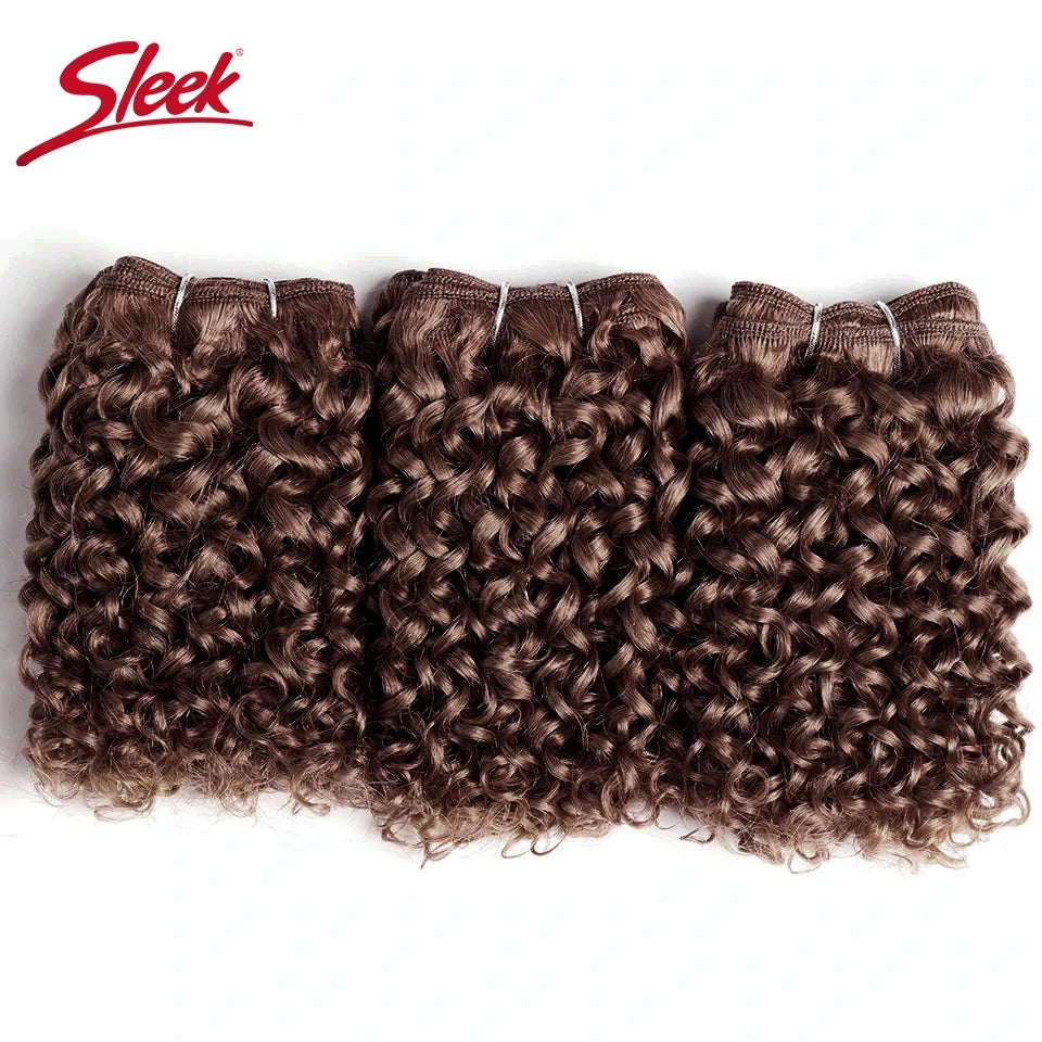 Sleek Indian Jerry Curly P1B/30# P4/30# Human Hair Double Drawn Red 99J Brown 2# Burg# 30# Remy Bundles Hair Extension 3Pcs Lot