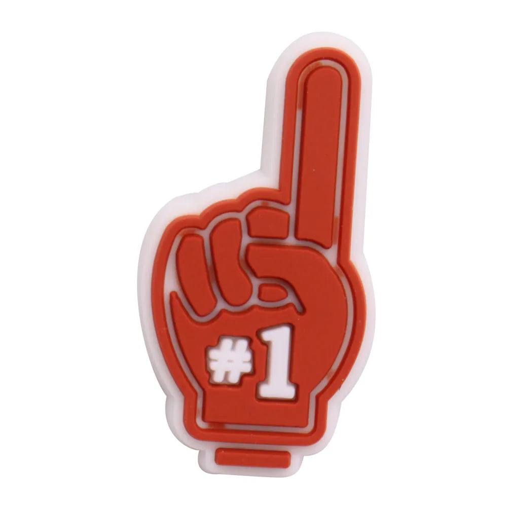 1-9PCS Sport Love Badminton Maniac PVC Shoe Charms For Clogs Pins Fit Wristbands Garden Shoes Button Decorations Kid Gift