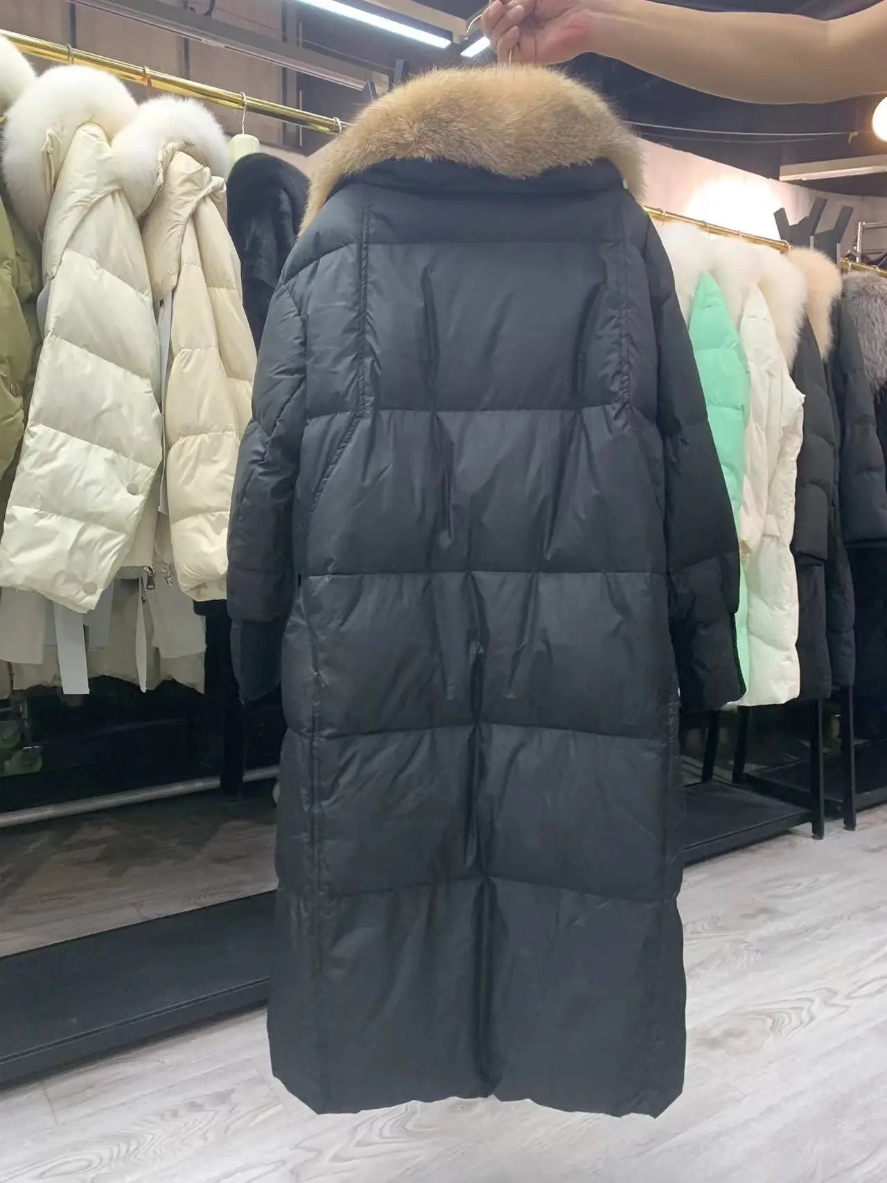 2025 New Winter Women Warm Coat 90% Goose Down Jacket Long Real Fox Fur Collar Thick Luxury Outerwear Female Coat Streetwear