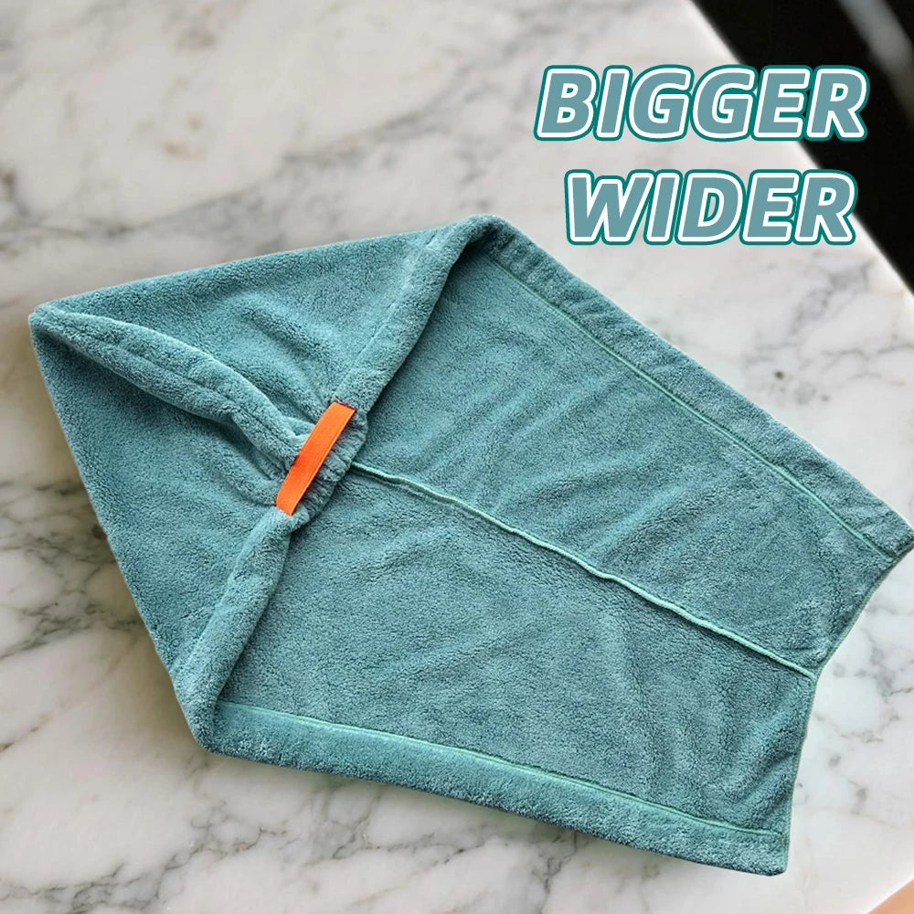 Wide tailed dry hair cap, hair towel for home use, soft and skin friendly, quick water absorption, not easy to shed hair