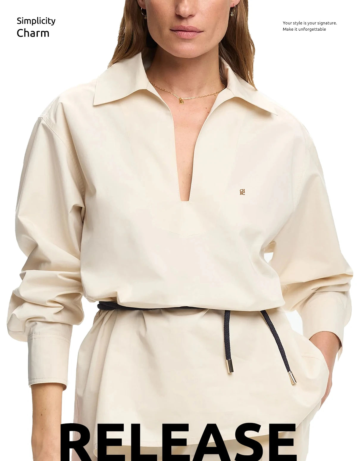 Women Shirts Elegant Soild Embroidery Casual Tops V Neck Long Sleeve Belt Decoration Loose Tops Fashion Office Ladies Shirts