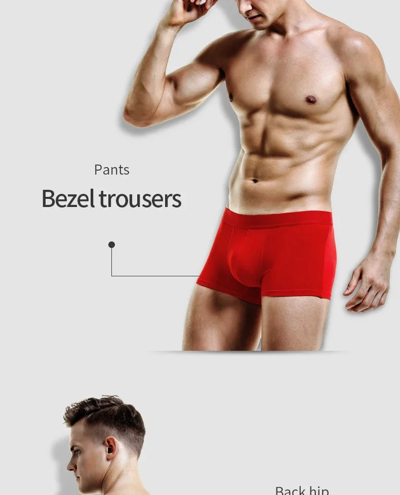 Men's underwear Men's boxers This man's gift is a pig red wedding thin boxers bottom shorts