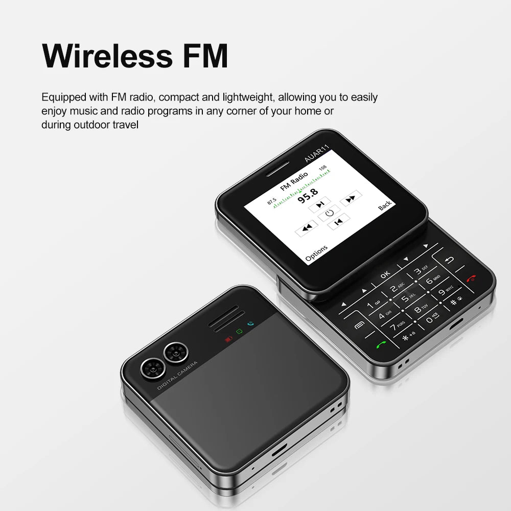 SERVO AUAR11 Rotating Mobile Phone 2 SIM Stadby Torch Speed Dial Magic Voice FM Radio 2G GSM 2.4" Slide Screen Small Cellphones