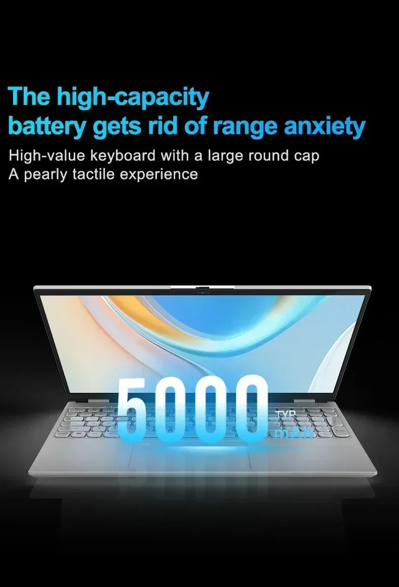 NEW  Laptop Intel N95 4K HD 120HZ Display 32GB+2TB Windows 11 Pro Office Gaming Notebook Computer Fingerprint Unlock PC