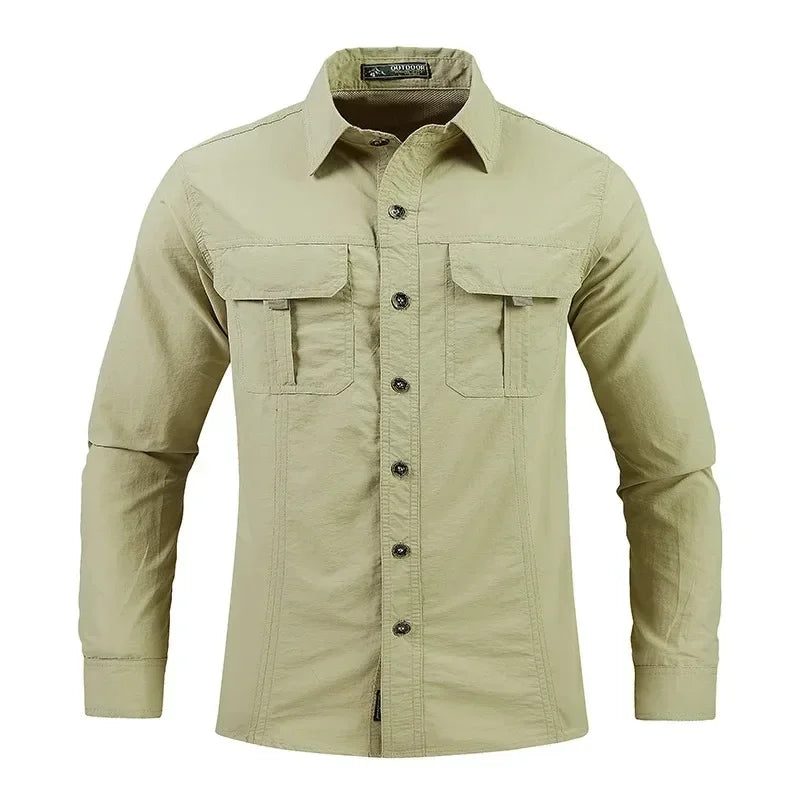 Spring and Autumn Men's New Style Lightweight Breathable shirt tactical multifunctional shirt outdoor long sleeved work shirts