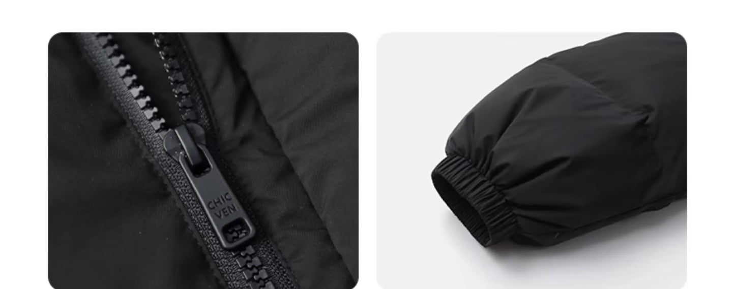 CHIC VEN Women Down Coats New Loose Hooded 90 White Duck Down Down Jacket Female Warm Bread Jacket Autumn Winter 2024