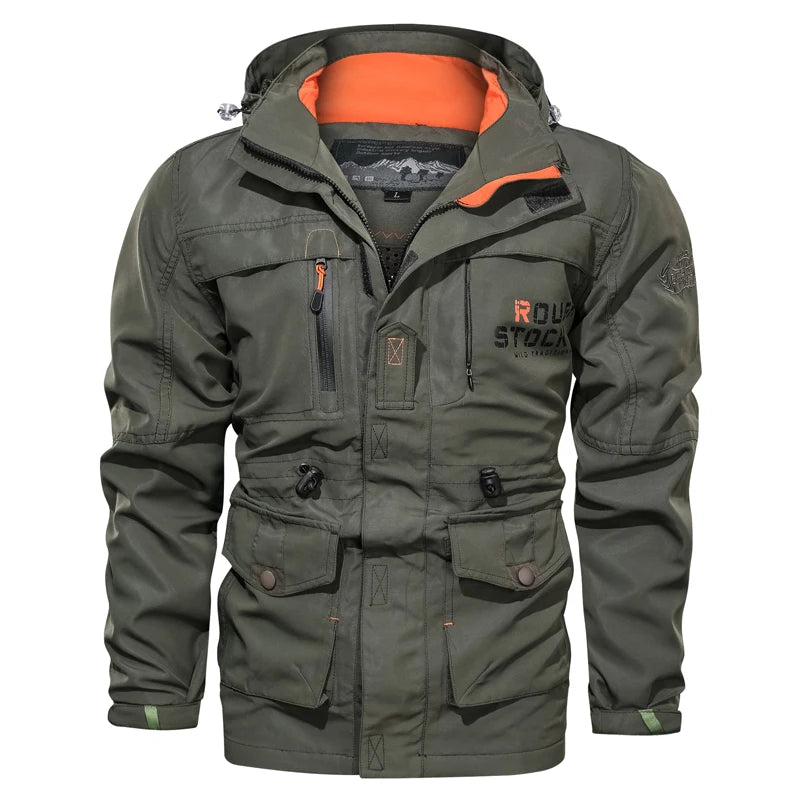 Men's 2023 Autumn Winter New Tactical Jacket Men Outdoor Camping Wear Resistant Coat Men Breathable Sweat Absorption Jackets Men