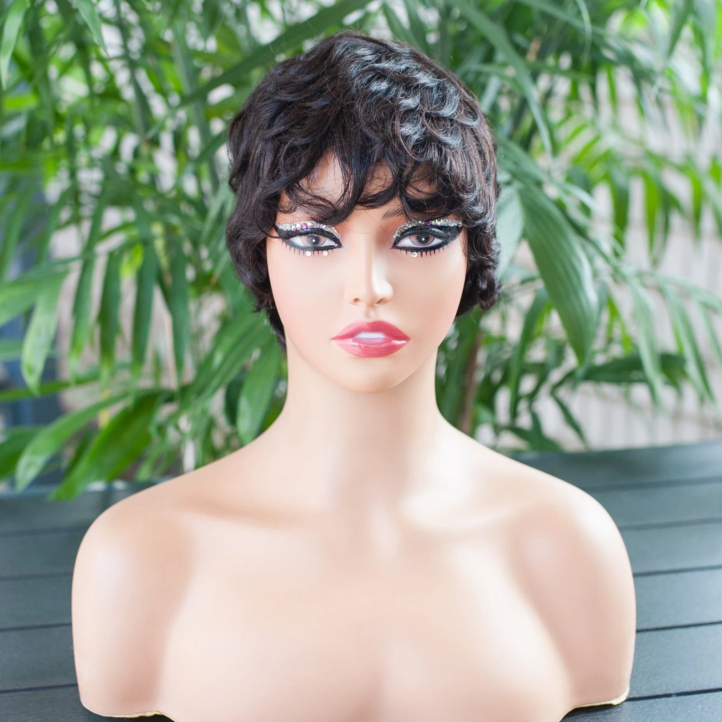 150% Density Short Pixie Cut Wigs Human Hair Wigs Full Machine Made 100% Brazilian Remy Fumi Hair Wig Bob Wigs for Black Women