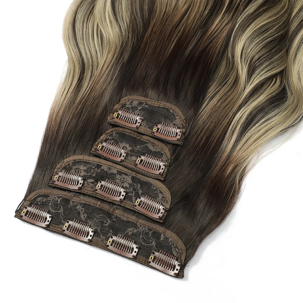 Clip In Hair Extensions 4PCS Full Head 22 Inch Long Curly Wavy Synthetic Hair Pieces Natural Wavy For Women Girls Hair