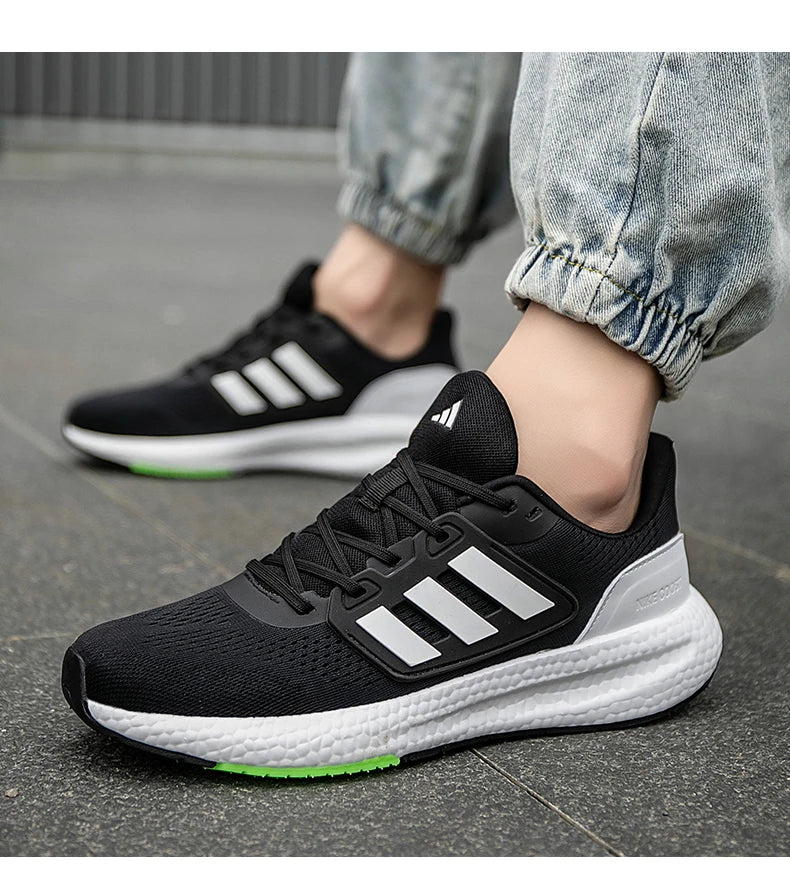 2025 New Summer  Lightweight High Quality Three Bars Mesh Popcorn Sports Running Shoes Couple Style36-45 Breathable Comfortable