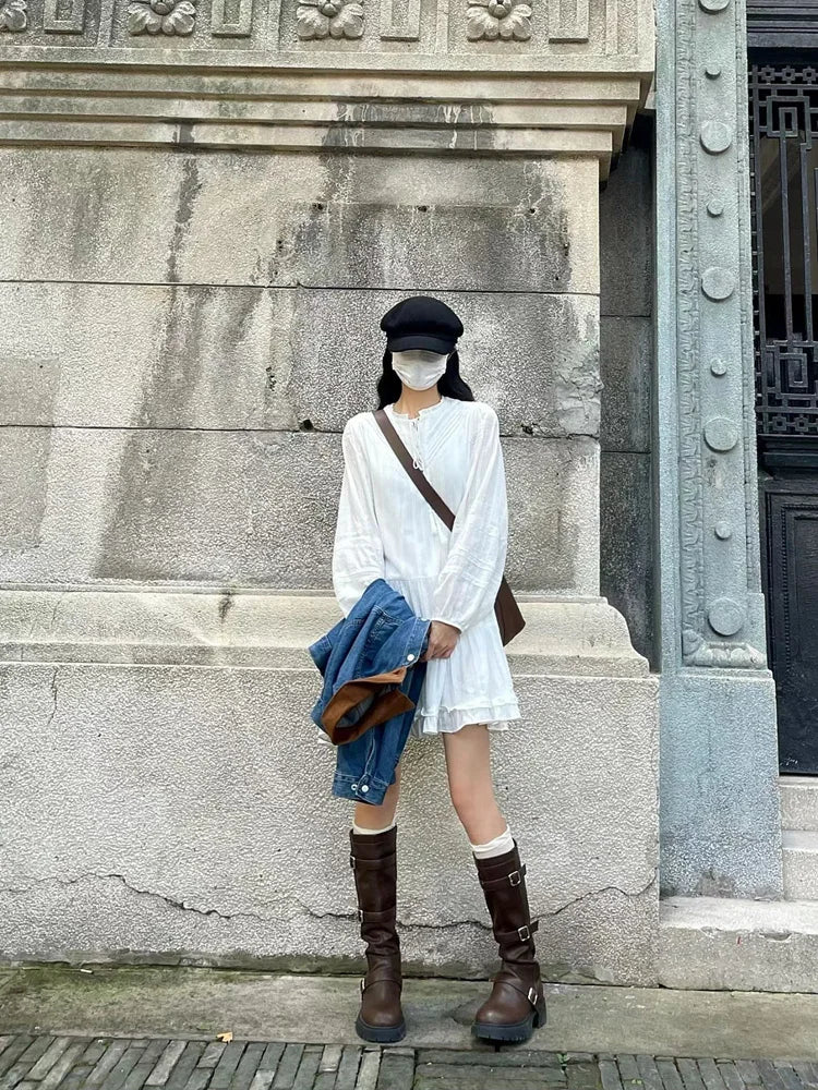 2025 New Women's Thi Heel Western Cowboy Knight Boots Winter over Knee Vintage Mermaid Long Tube  Boots Faionable