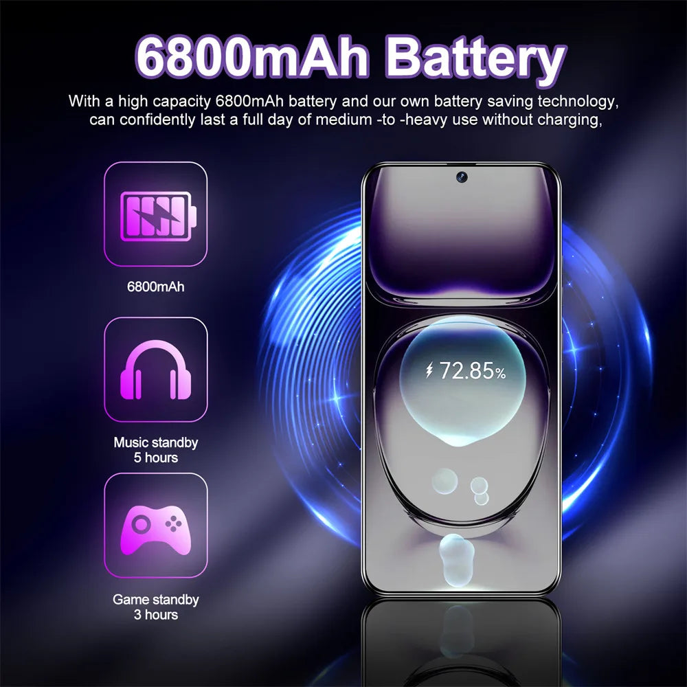 2025 NEW Pova 5 Pro 6800mAh Android 13 Global Version Cell Phone Original 4G 5G Smartphone 7.3HD Dual Sim Smart Mobile Phones