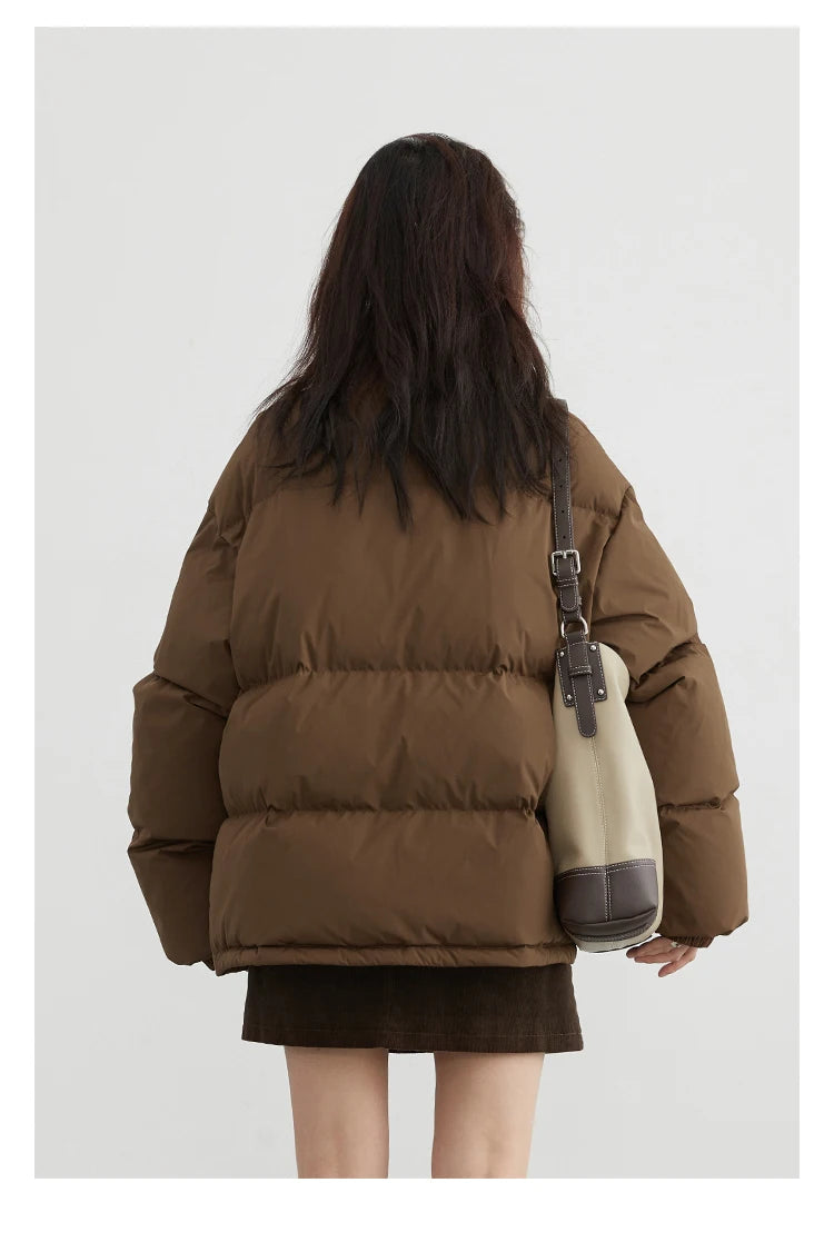 CHIC VEN Women Down Coats Solid 90 White Duck Down Stand Collar Female Down Jacket Warm Ladies Overcoat Autumn Winter 2024